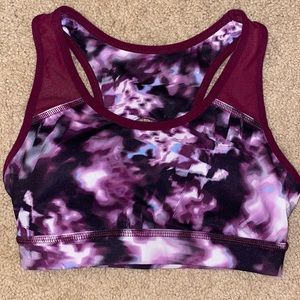 Purple sports bra